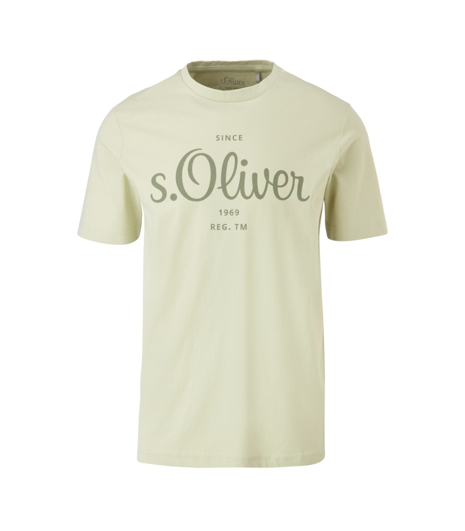 s.Oliver Men's Jersey Top with a Logo Print T-Shirt, Grey (Grey), L: Buy  Online at Best Price in UAE 